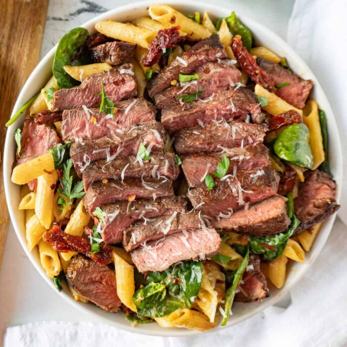 Steak pasta